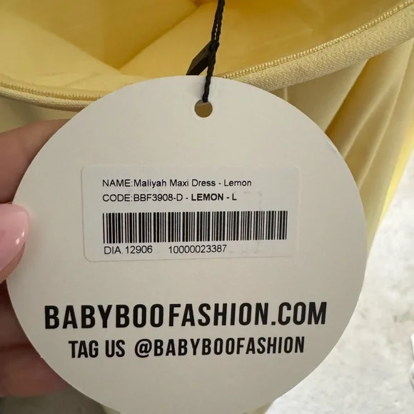 Maliyah Strapless Maxi Dress in Lemon - Picture 5 of 5